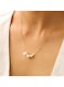 Minimalist Pearl Cluster Pendant Necklace Adjustable Gold Color Chain