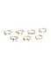 7-Piece Adjustable Gold Tone Color Ring Set for Women &amp; Girls