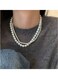 Double Layer Faux Pearl Choker Necklace Elegant Alloy &amp; Pearl Jewelry
