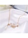 Gold Color Elegant Leaf Pearl Pendant Necklace for Women