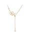 Gold Color Elegant Leaf Pearl Pendant Necklace for Women