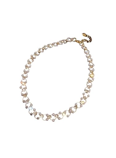 Crystal Loop Chain Choker Necklace Elegant Rhinestone Statement Jewelry