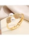 Elegant Bracelet with Faux Pearls &amp; Textured Beads Gold Color Tone