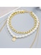 4-Piece Gold Color Tone Layered Necklace Set