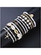14-piece gold color tone beach jewelry set with necklace, bracelet, and anklet pearl and shell style