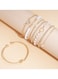 Gold Color Alloy Bracelet Set 8-Piece Adjustable Designs