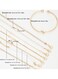Gold Color Alloy Bracelet Set 8-Piece Adjustable Designs