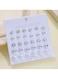 15-Pair Stud Earring Set Crystal, Pearl &amp; Metallic Studs