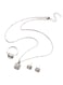 Sparkling Jewelry Set with Stud Earrings, Ring, and Pendant Necklace