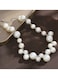 Statement Pearl Beaded Necklace Alloy + Pearl, 42cm + 6cm Extension