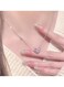 Silver Color Chain Pink Color Crystal Heart Necklace
