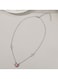 Silver Color Chain Pink Color Crystal Heart Necklace