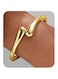 Irregular Wave Cuff Bracelet Gold Color Tone