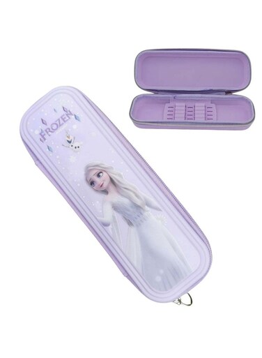 Frozen Cartoon Pencil Case Large Capacity Zippered Stationery Organizer