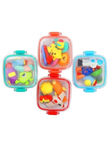 Space Creative Stationery Eraser Set &ndash; Assorted Lunch Box Design (Pack of 1)