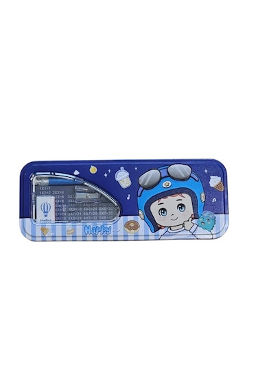 Cartoon Printed Pencil Box Set with Stationery 215&times;83&times;26mm Assorted