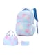 3-Piece Pastel Galaxy Backpack Set for Girls School Bag, Lunch Bag &amp; Pencil Case