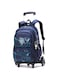 Rolling School Backpack for Kids Blue