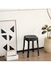 Thickened Plastic Stool for Dining Table &amp; Home Use Stackable, Portable Round Stool (Black, 30cm)