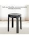 Thickened Plastic Stool for Dining Table &amp; Home Use Stackable, Portable Round Stool (Black, 30cm)