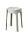 Thickened Plastic Stool for Dining Table &amp; Home Use Stackable, Portable Round Stool (Grey, 30cm)