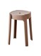 Thickened Plastic Stool for Dining Table &amp; Home Use Stackable, Portable Round Stool (Brown, 30cm)