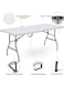 1.2m Outdoor Folding Dining Table Portable Plastic Table with Foldable Legs for 4&ndash;6 People