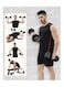 Gym Fitness Equipment Rubber Hex Dumbbell 2 Pc Black 7.5 Kg