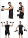 Gym Fitness Equipment Rubber Hex Dumbbell 2 Pc Black 7.5 Kg