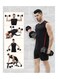 Gym Fitness Equipment Rubber Hex Dumbbell 2 Pc Black 2.5kg