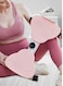 Silent Rotating Waist Twister with Resistance Bands Pink Foot Pads
