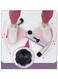 Silent Rotating Waist Twister with Resistance Bands Pink Foot Pads
