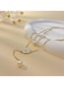 Elegant Y-Shaped Layered Necklace with Crystal Accents &ndash; Rose Gold Color Tone