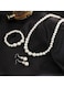 Elegant Imitation Pearl Jewelry Set Necklace, Bracelet &amp; Earrings