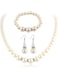 Elegant Imitation Pearl Jewelry Set Necklace, Bracelet &amp; Earrings