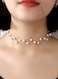 Elegant Pearl Branch Choker Necklace for Women Alloy &amp; Faux Pearl Design