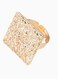 Geometric Gold Color Tone Textured Statement Ring Size 7.7