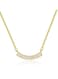 Gold Color Tone Cubic Bar Pendant Necklace