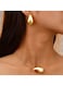 Gold Color Tone Waterdrop Jewelry Set Necklace &amp; Earrings