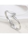 Irregular Wave Cuff Bracelet Silver Color Tone