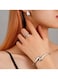 Irregular Wave Cuff Bracelet Silver Color Tone