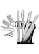 Premium 6-Piece Stainless Steel Kitchen Knife Set with Acrylic Stand