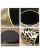 Black Plastic Trash Can 26&times;24.5 cm Gold-Edged Pattern