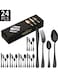 24-Piece Stainless Steel Cutlery Set Matte Assorted Finish
