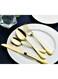 24-Piece Stainless Steel Cutlery Set Gold Finish
