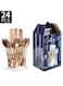 24-Piece Stainless Steel Cutlery Set with Stand Rose Gold Finish
