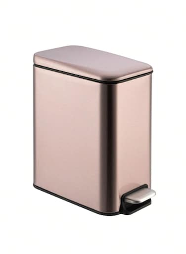 13L Stainless Steel Pedal Trash Can Brushed Gold, Soft-Close Lid