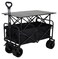 Heavy-Duty Folding Utility Wagon Cart with Table 97 x 51 x 56 cm, Black, Multi-Purpose Outdoor Trolley