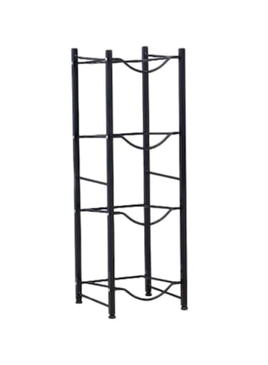 Four-Layer Vertical Water Bottle Storage Rack 105&times;34&times;33 cm (Single Row, Black)