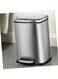 13L Stainless Steel Pedal Trash Can Brushed Silver, Soft-Close Lid